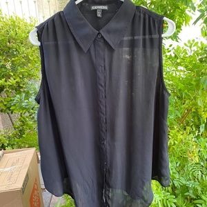 Express button down sheer top